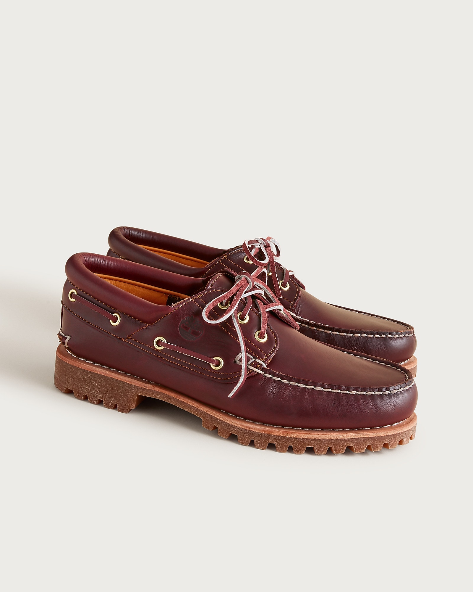 Timberland® Authentic Three-eye Lug Hand-sewn Boat Shoes For Men