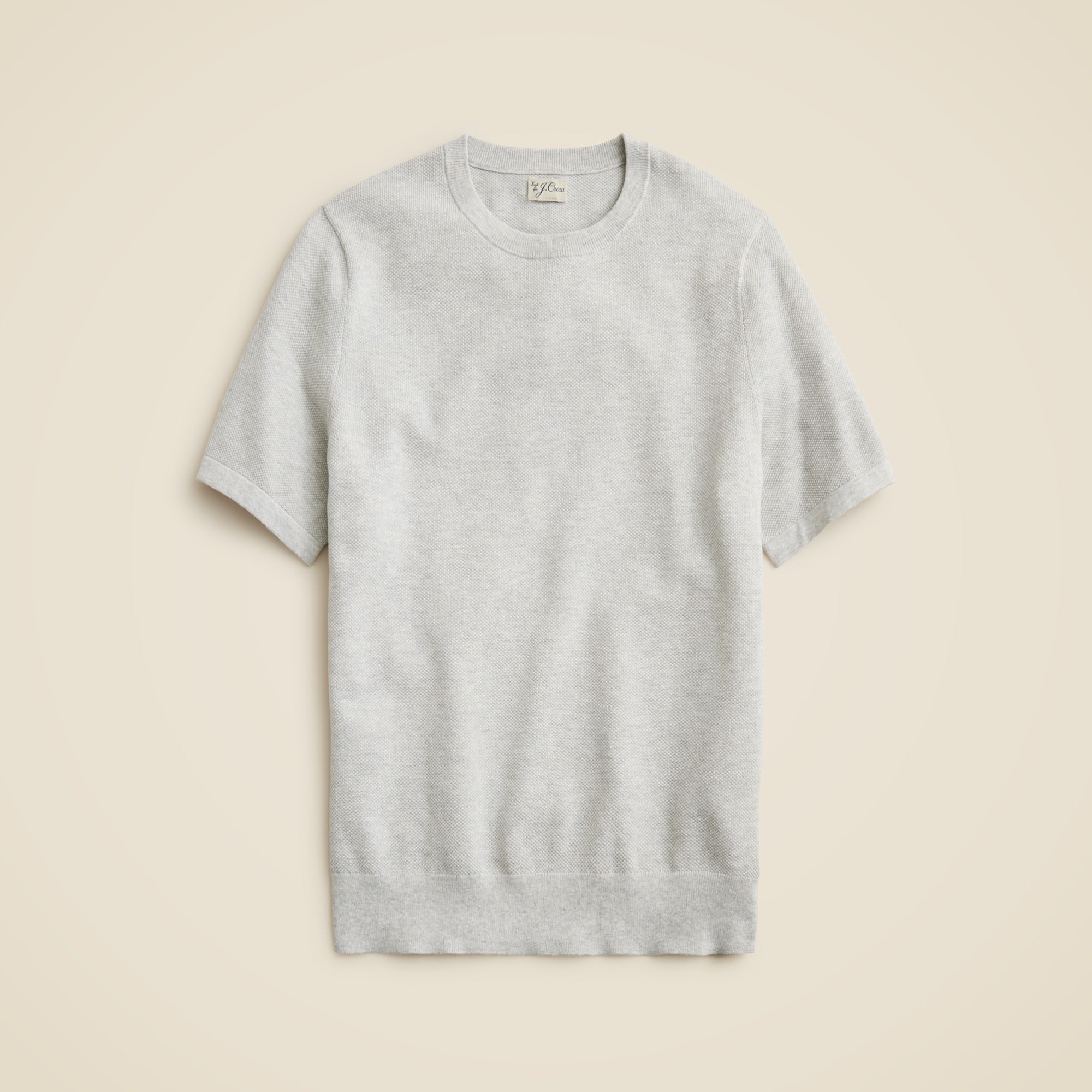 Short-sleeve Cotton Piqué-stitch Sweater For Men | J.Crew