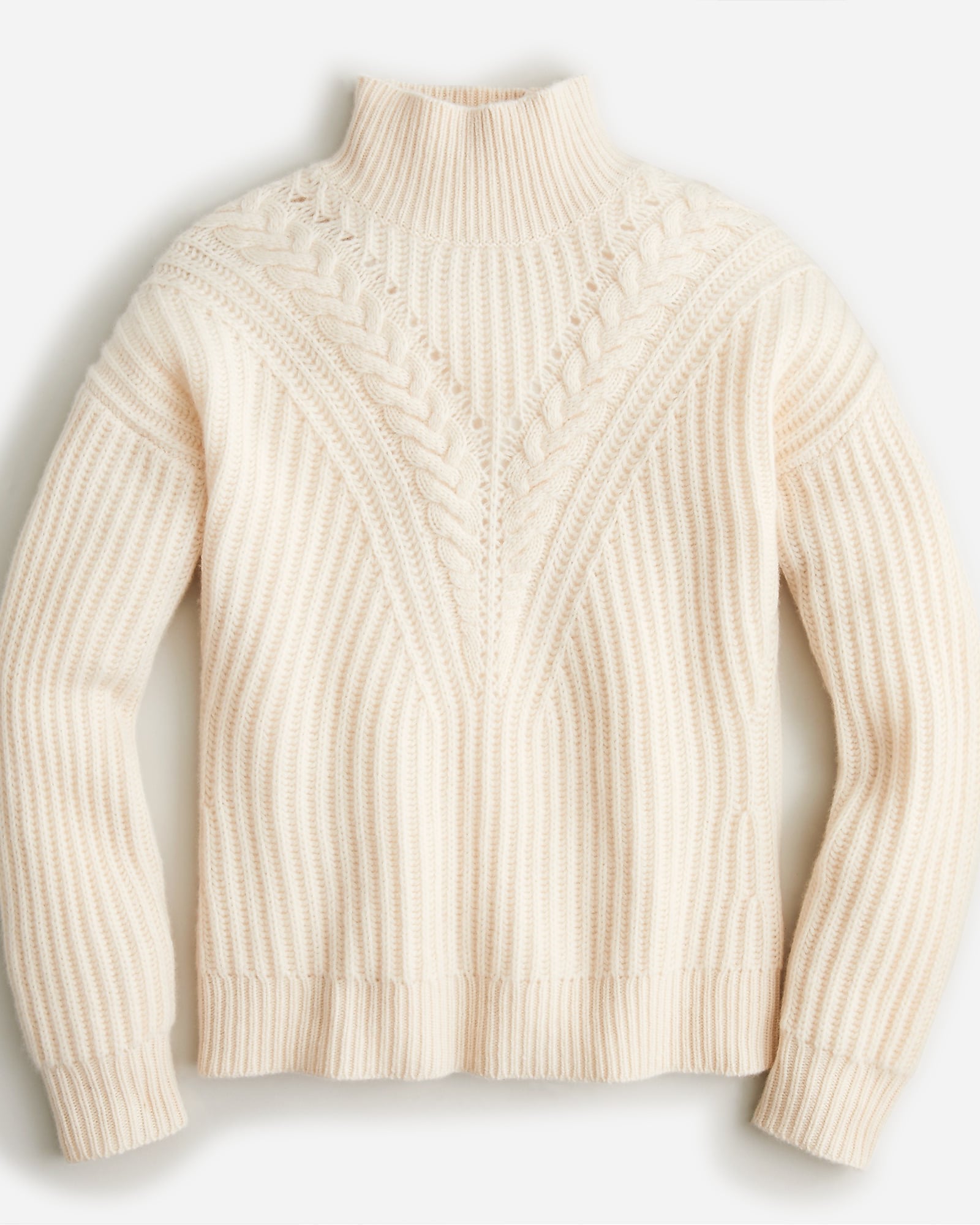 Cashmere Cable-knit Turtleneck Sweater For Women | J.Crew