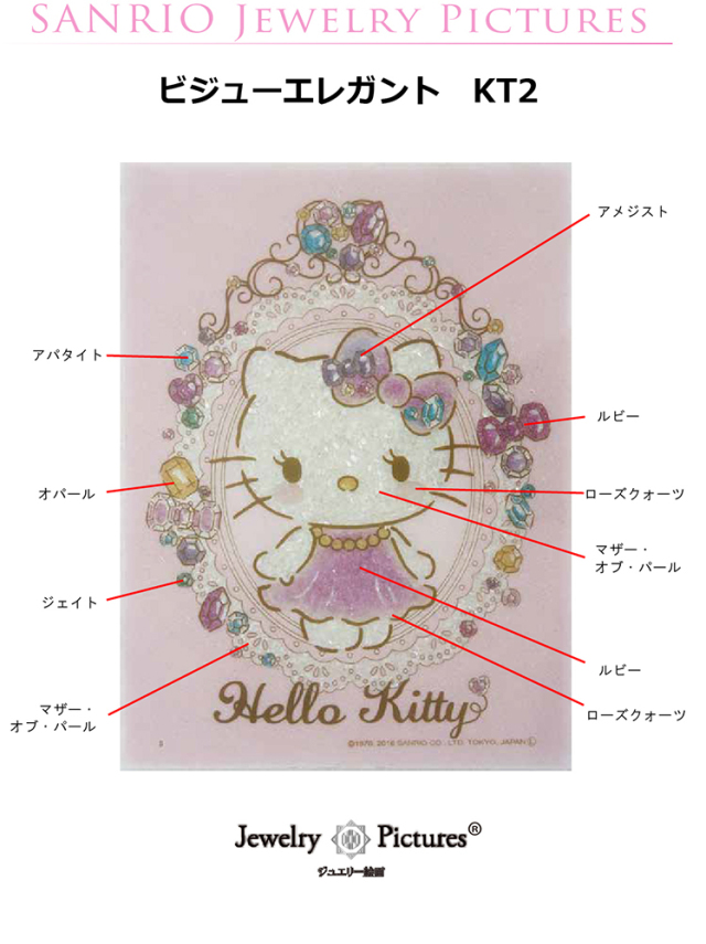 ジュエリー絵画 『ビジューエレガント』 ハローキティ
