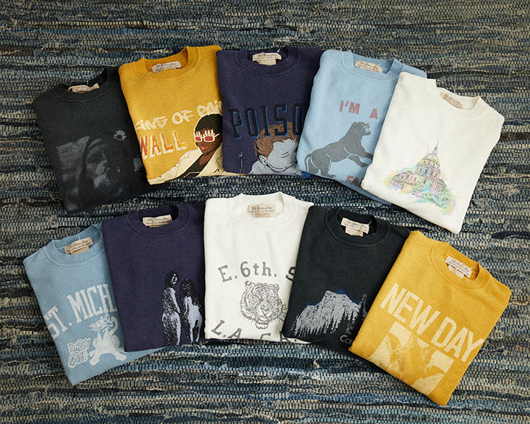 REMI RELIEF(レミレリーフ) ヴィンテージライクな別注スウェット全10柄