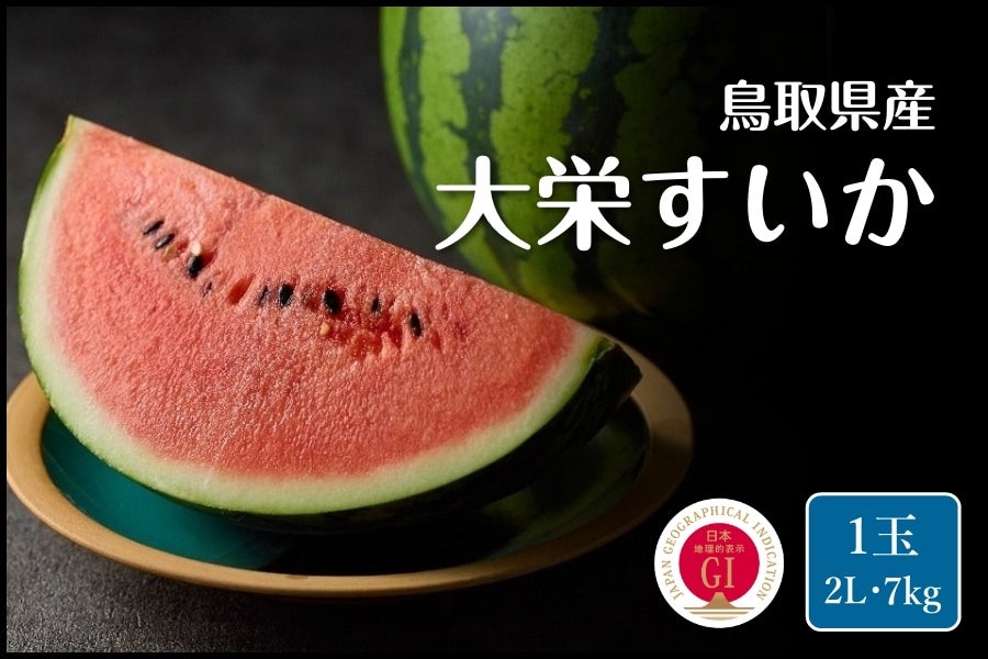 鳥取県産 大栄西瓜 2L・1玉（約7kg）: 全農とっとり JAタウン店|【JA
