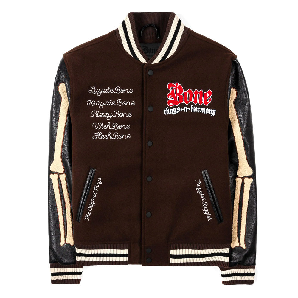 Brown/Black N Harmony Bone Thugs Varsity Jacket