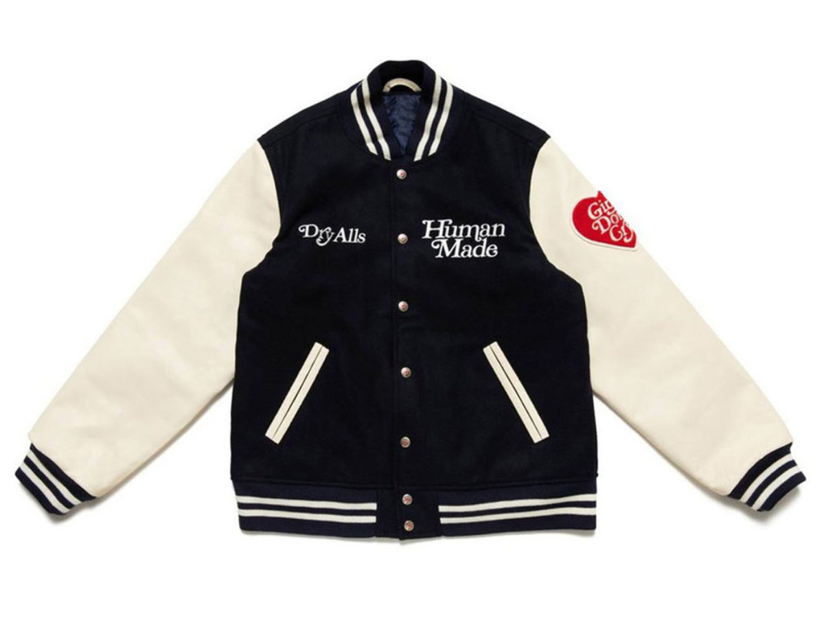 Dry Alls Human Made Girls Don't Cry Varsity Jacket - Jackets Masters