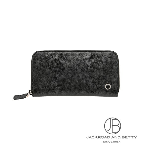 ブルガリ・ブルガリ マン ジップウォレット ブラック 黒[282347