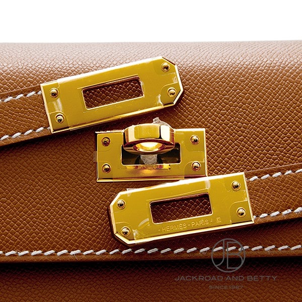 ケリー25 外縫い ゴールド ブラウン[] Kelly25 Gold | エルメス 新品