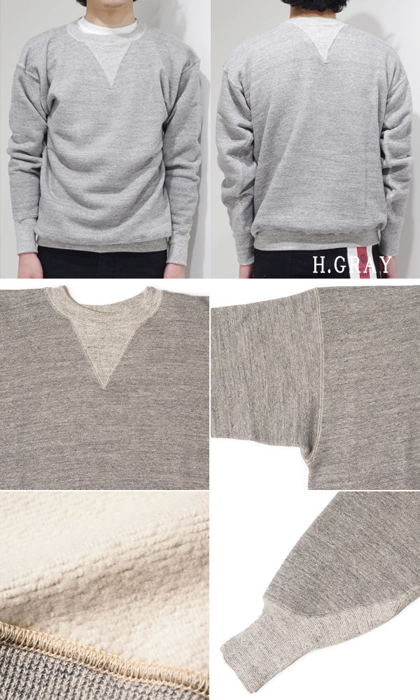WAREHOUSE ウエアハウス2本針|クルーネック|両V|スウェット『2本針