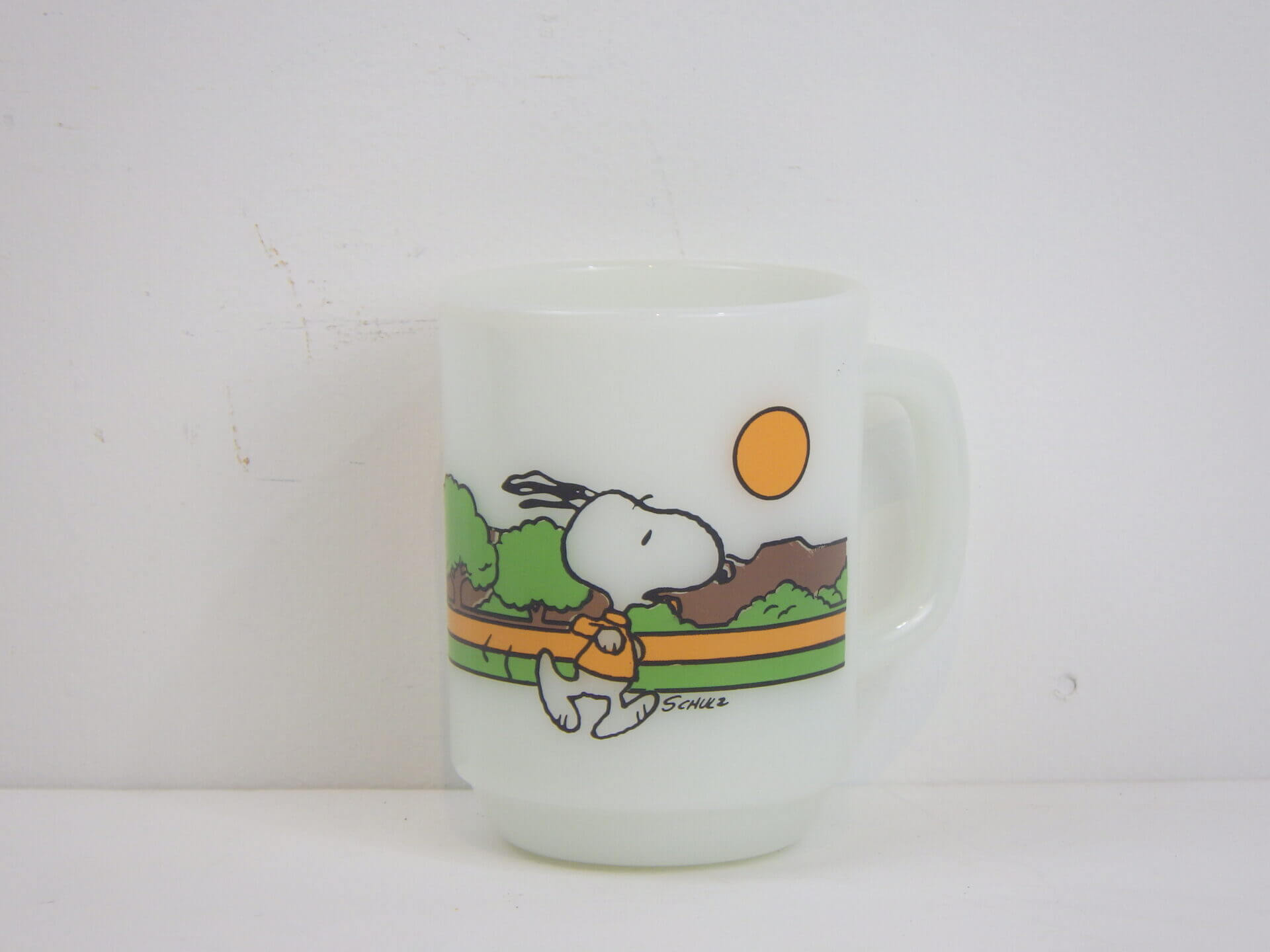 Fire king” Snoopy Jogging 9oz Mug ファイヤーキング スヌーピー