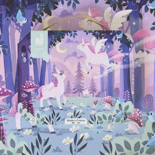 54-piece unicorn puzzle : 50 to 149 piece puzzles Janod - J02555