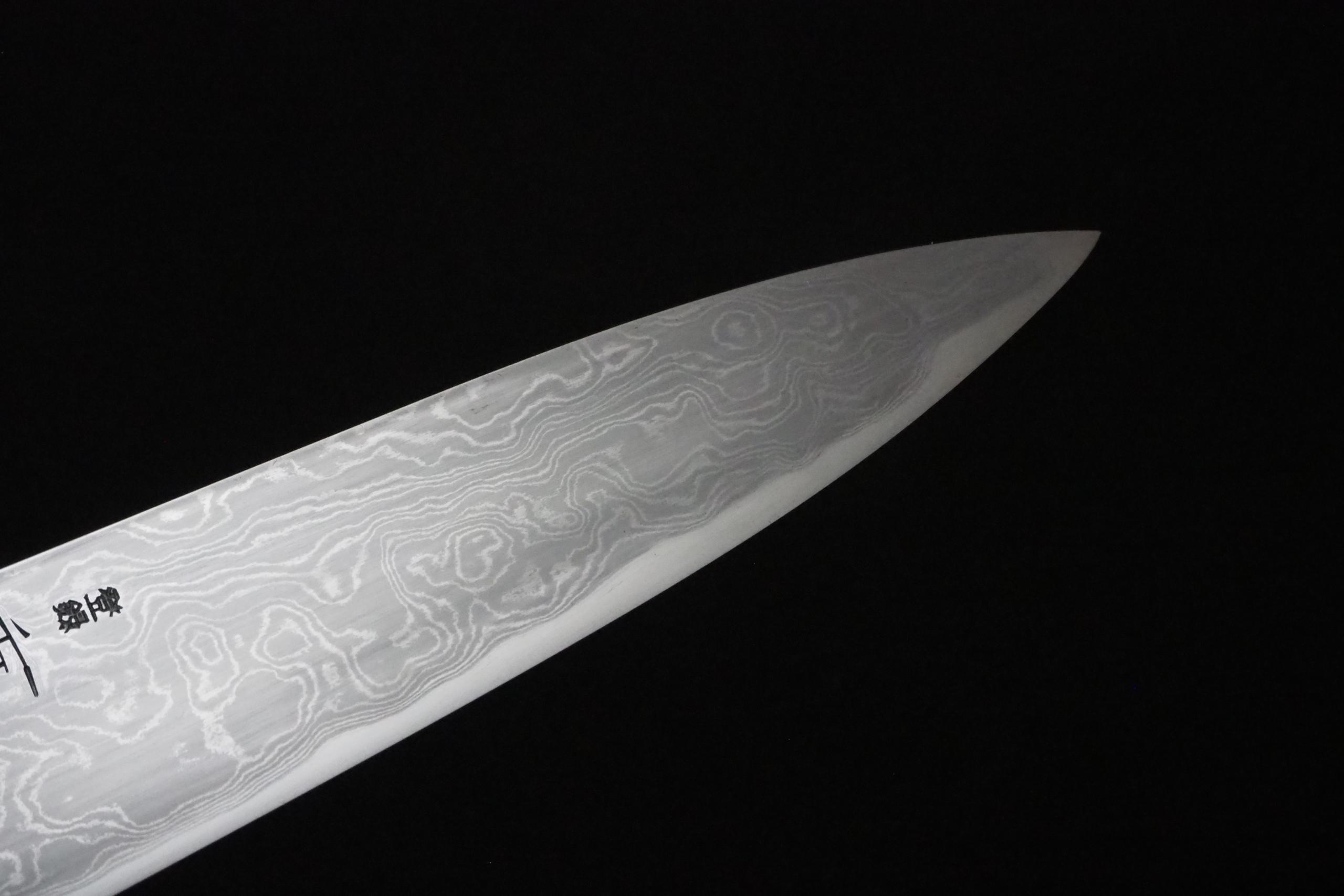 飯塚重房作 鍛地 ツバ付牛刀210㎜・両刃 | 日本刃物総本店