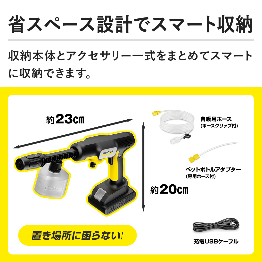 ケルヒャー 高圧洗浄機 モバイル高圧洗浄機 OC 5 ハンディ 1.328-142.0