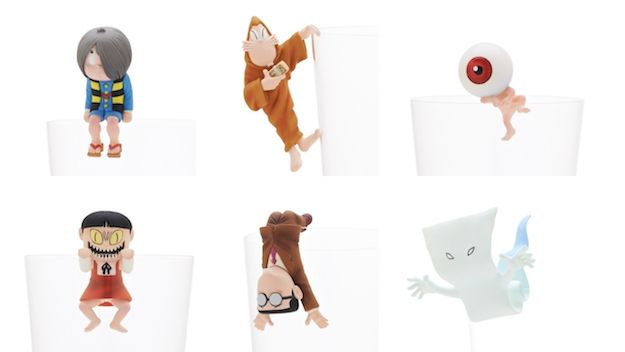 目玉おやじは茶碗のフチに♪コップのフチに飾るゲゲゲの鬼太郎ミニ