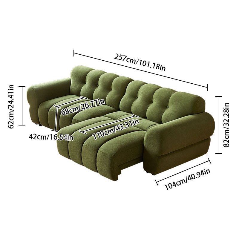 JASIWAY 101.18-Inch Smart Electric Reclining Sofa – Extendable