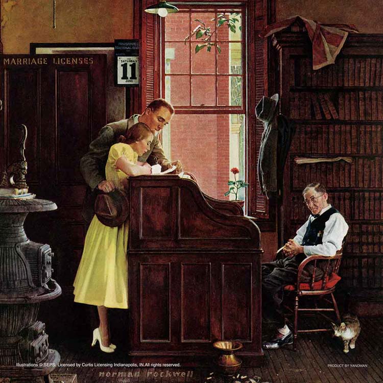 YAM-36-05 ノーマンロックウェル 結婚許可証 306ピース やのまん の