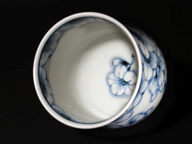 有田焼】湯呑み 染付王冠桜- JTOPIA