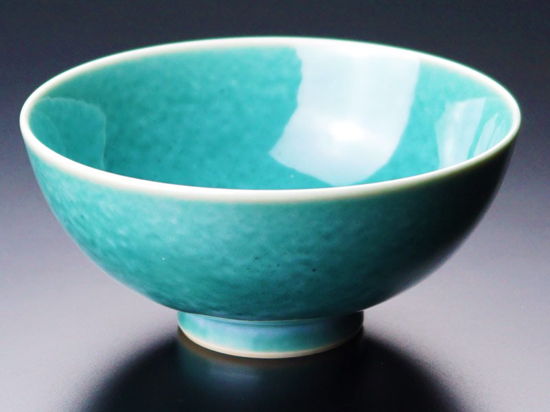 66歳の誕生日には緑の高級茶碗】茶碗 翡翠鈞窯