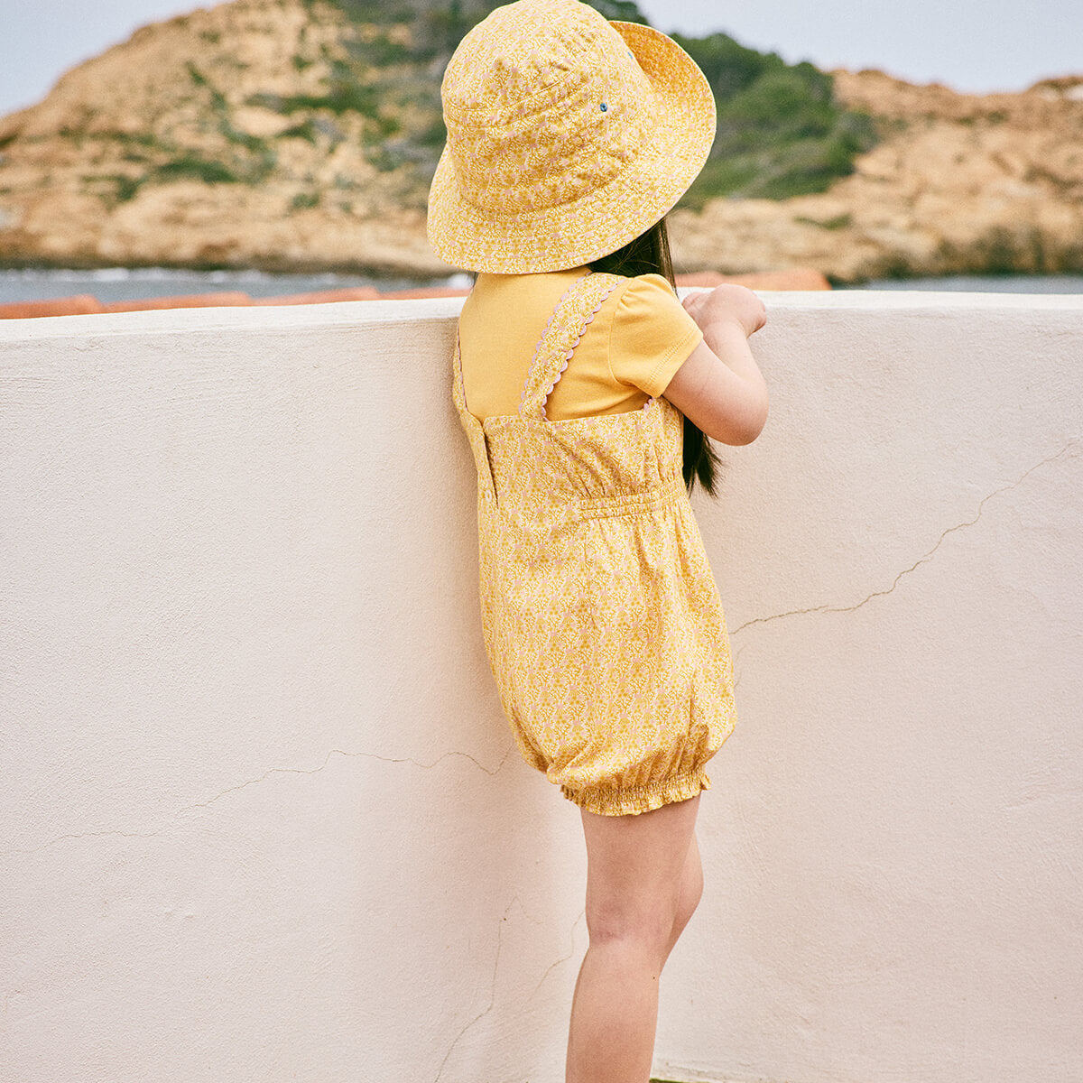 Bobbi Romper in Golden Ochre Radish Root by Misha & Puff – Junior