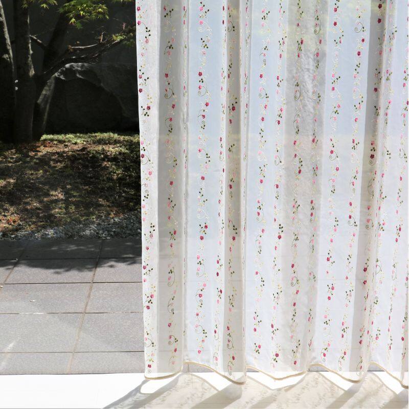 エターナルローズ レースカーテン JB-92506 ホワイト ｜ジャストカーテン