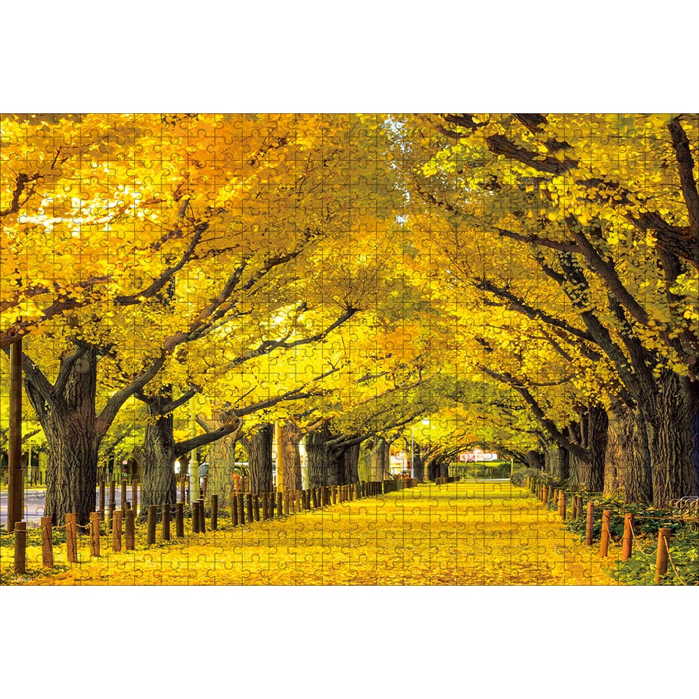 ジグソーパズル 東京 美しい銀杏並木のトンネル 景色 520ピース 38