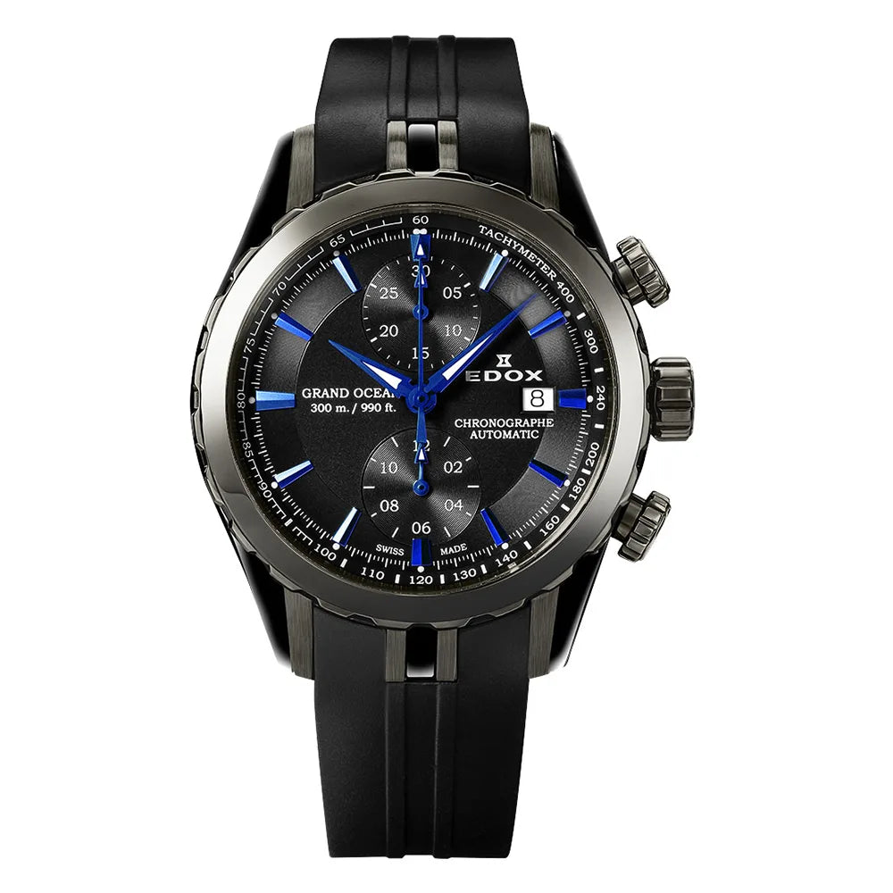 クロノオフショア1 クロノグラフ 10221-37RBU3-BUIR3｜エドックス