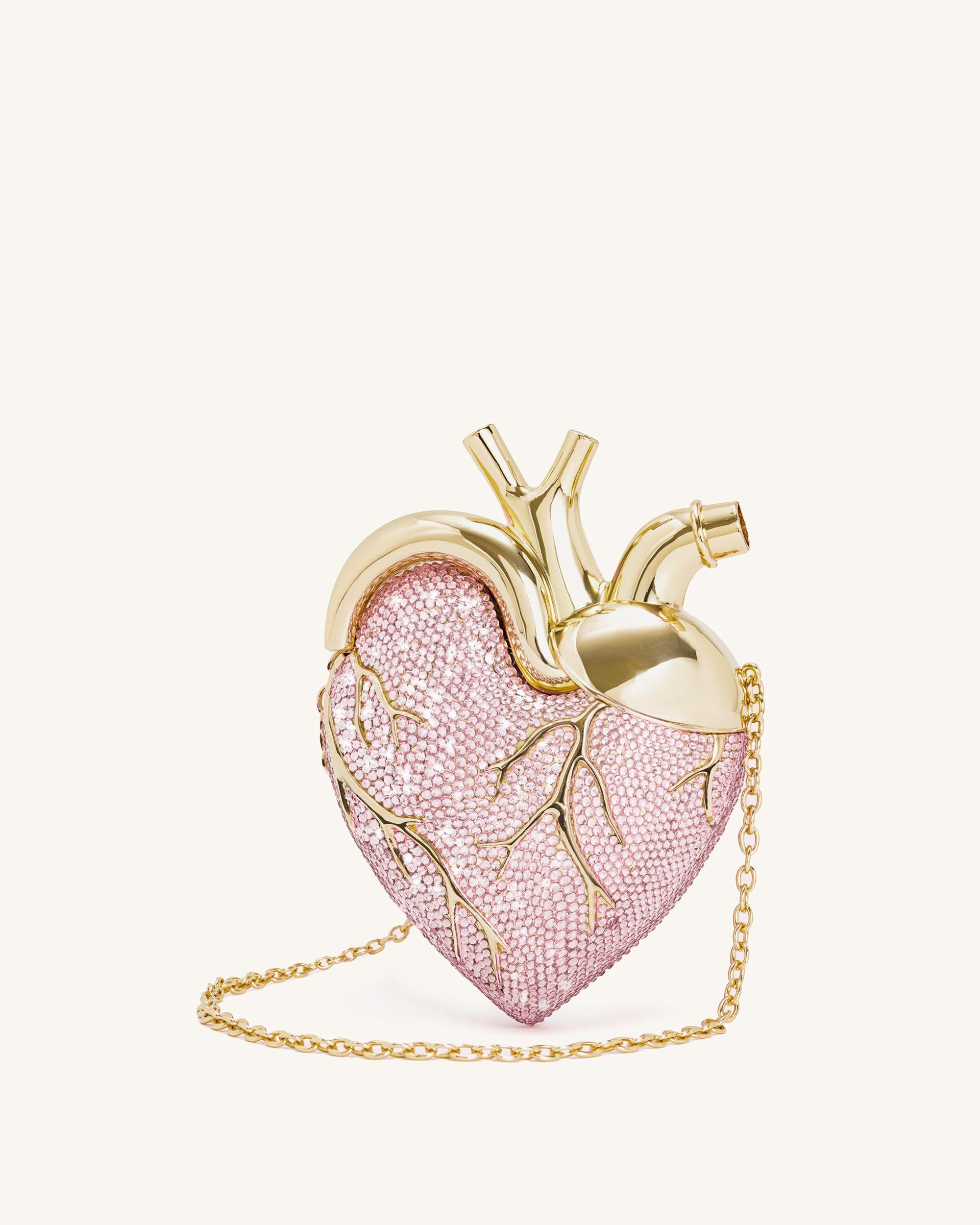 Maren Artificial Crystal Heart Shaped Bag - Pink - JW PEI LATAM