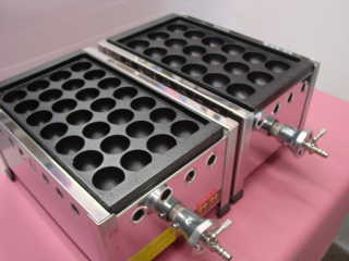 業務用 たこ焼器 28穴orジャンボ18穴x1連 ガス用