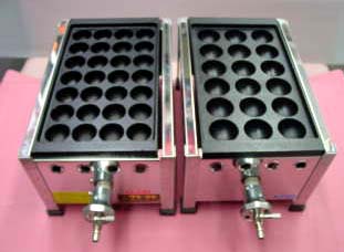 業務用 たこ焼器 28穴orジャンボ18穴x1連 ガス用