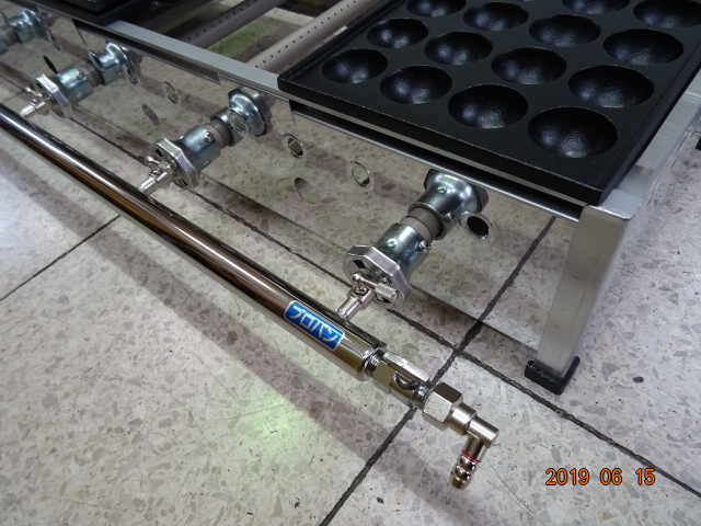 ジャンボ24穴x5連 業務用 たこ焼き器