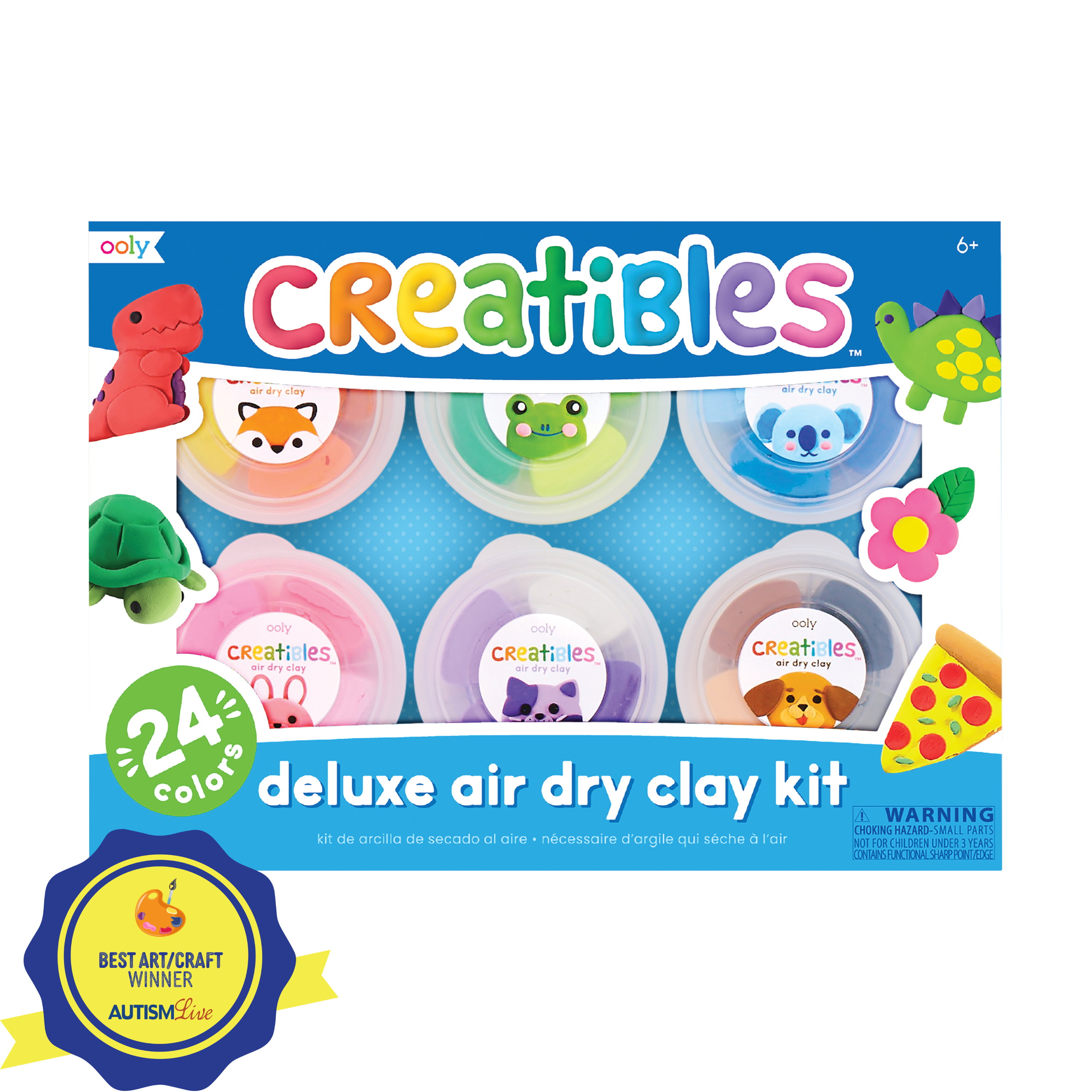 Creatibles Deluxe Air Dry Clay Kit - Set of 24 Colors - OOLY