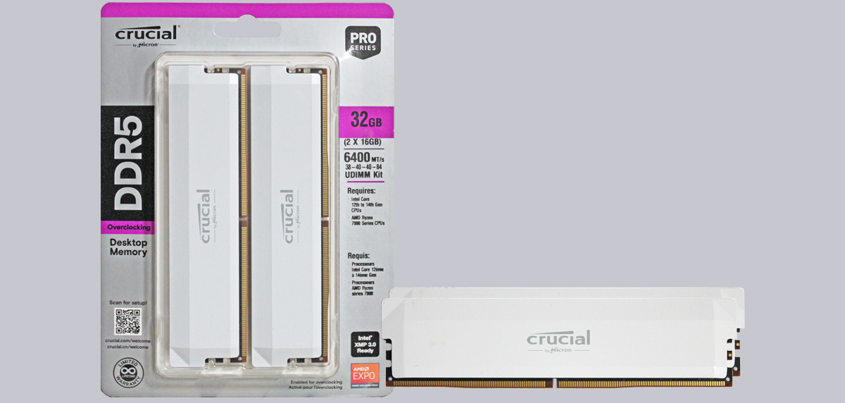 Crucial Pro Overclocking 32GB DDR5 2x 16GB DDR5-6400 White RAM Review