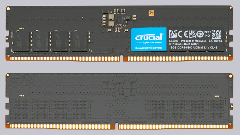 Crucial 32GB DDR5 2x 16GB DDR5-5600 RAM Review Layout, design and