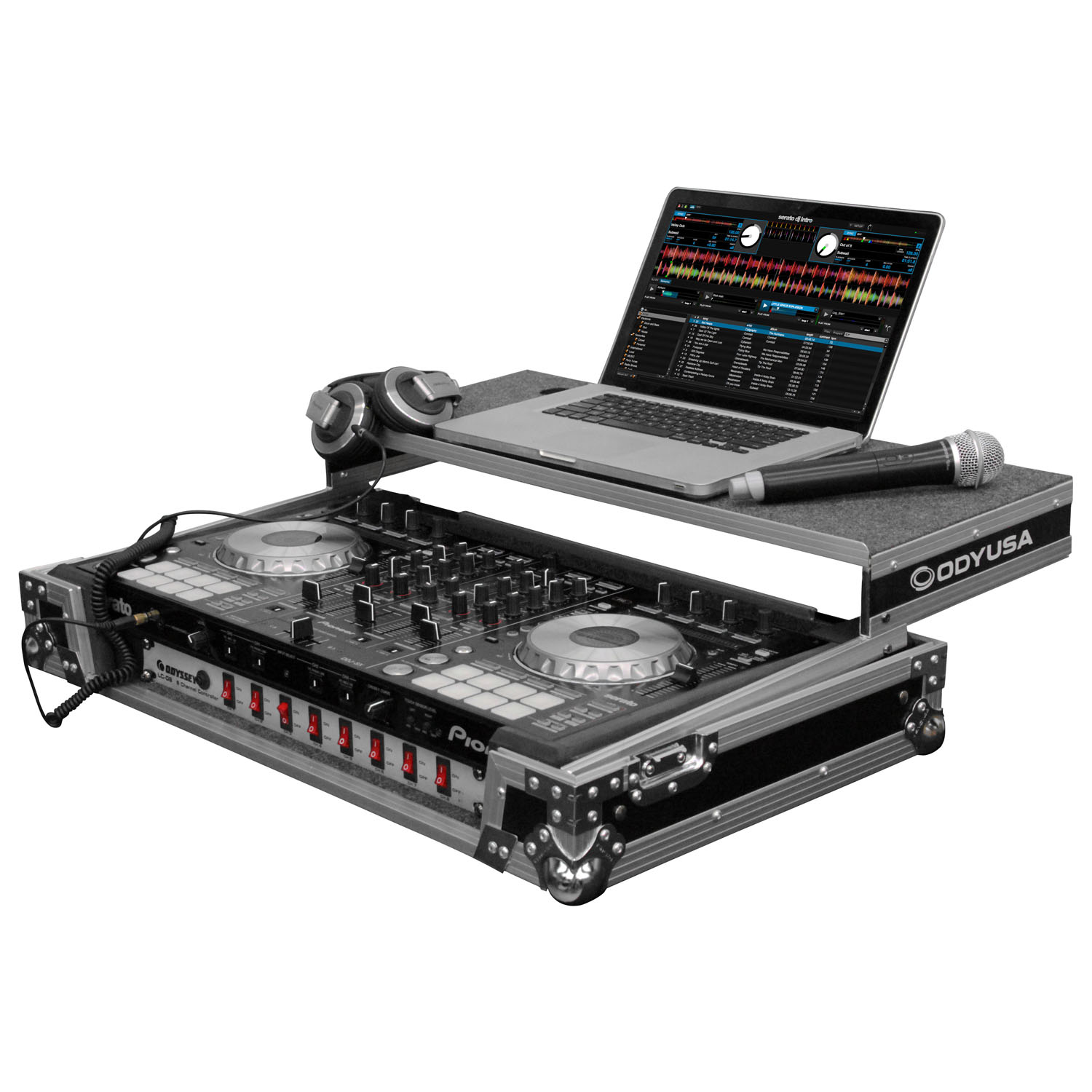 Pioneer DDJ-RX / SX / SX2 / SX3 Flight Case with Bottom 1U Rack