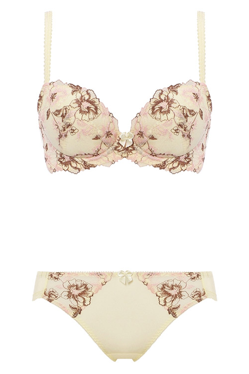 WHUHikini34Y3S1RL1｜トリンプ 美胸ソフトブラ クラッシーペタルズ