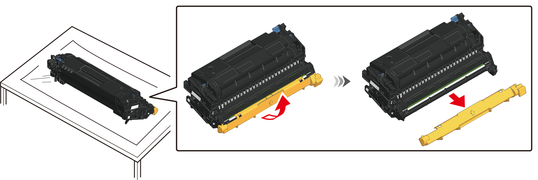 イメージドラムとトナーカートリッジを交換する | OKI