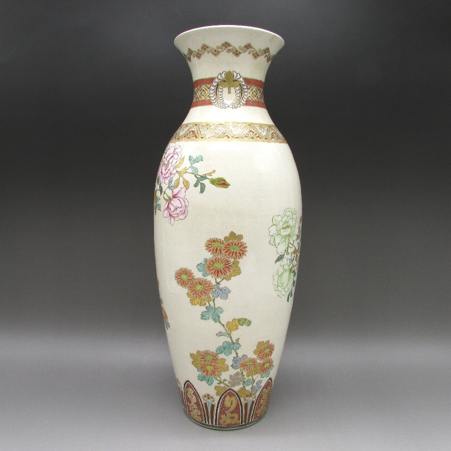 薩摩焼 新村 花鳥文花瓶 - 敬誠アート [ 公式 ]