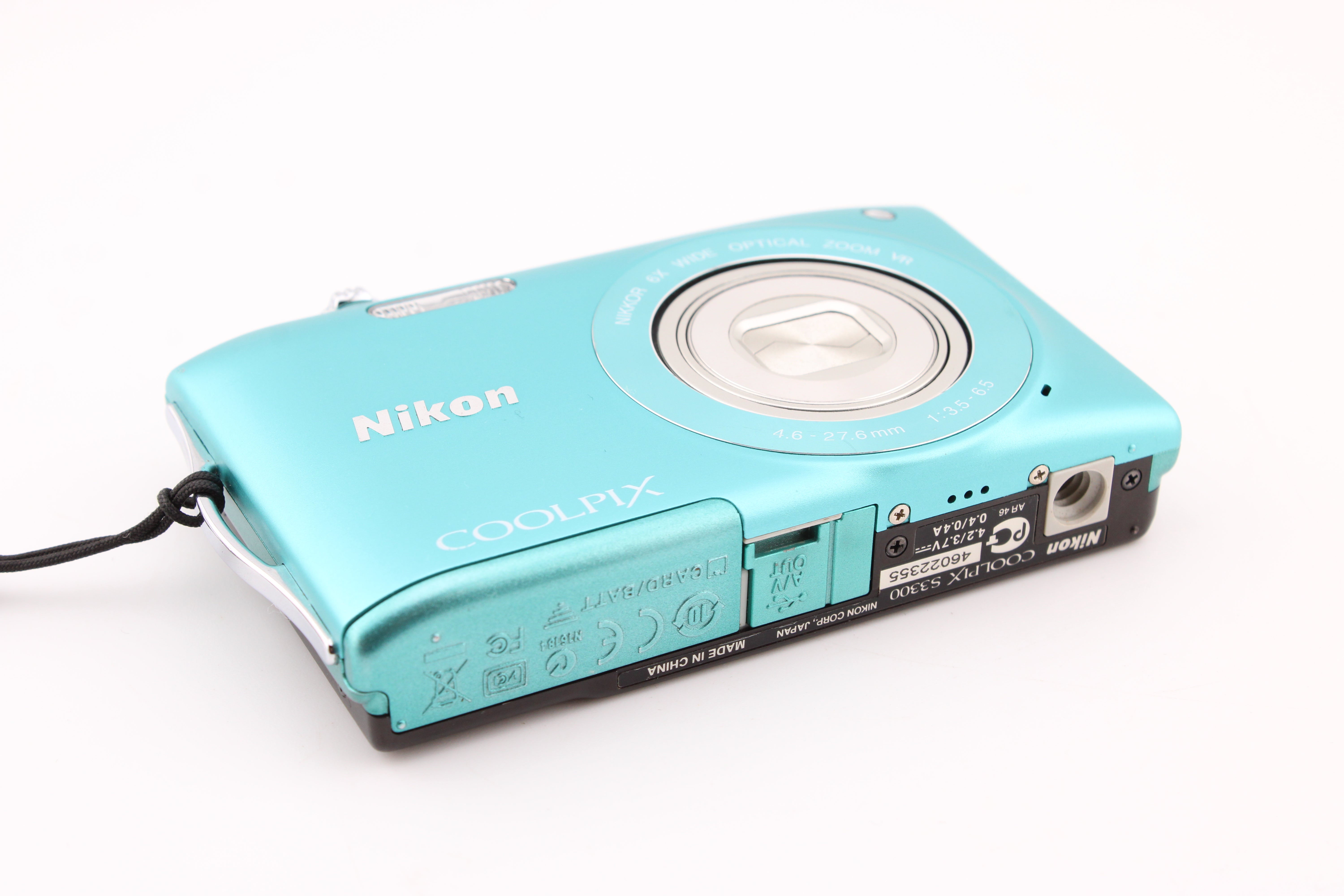 Nikon Coolpix S3300 Cyan Compact Digital Camera - OldCamsByJens
