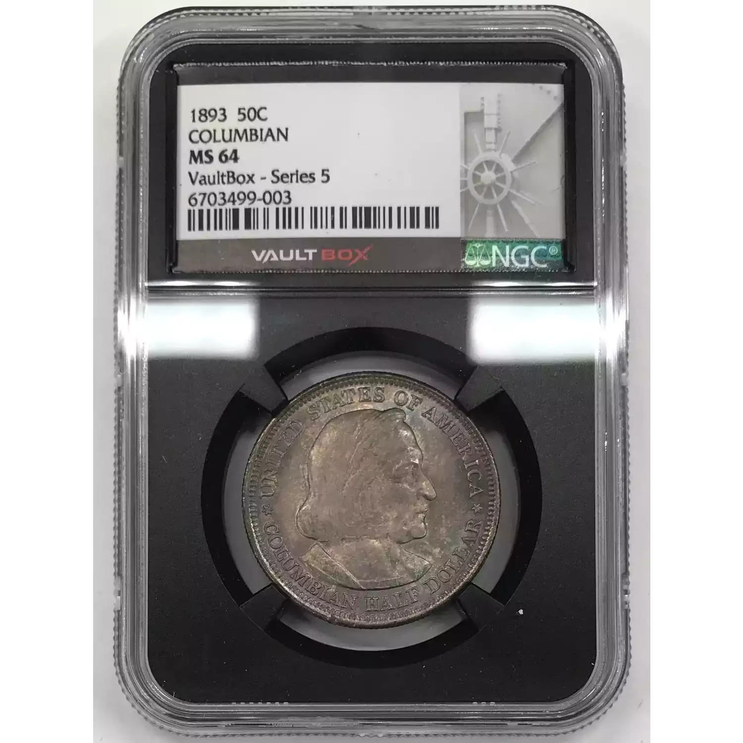 1893 World's Columbian Exposition Commemorative Half Dollar NGC MS