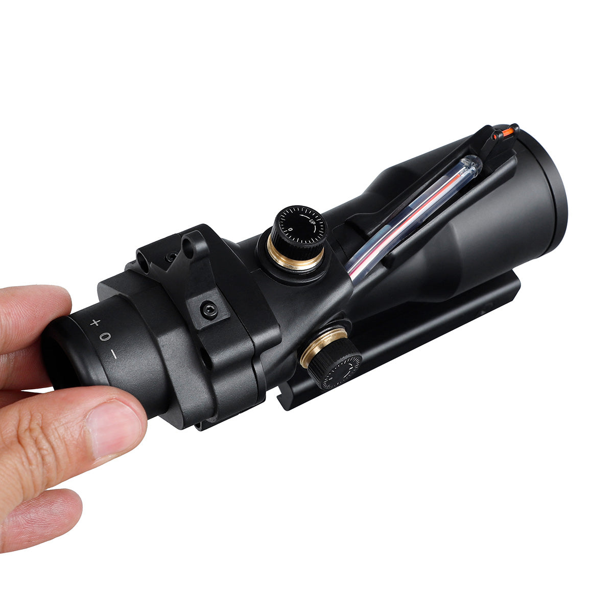 ohhunt® 4X32 プリズム スコープ レッド オプティック ファイバー