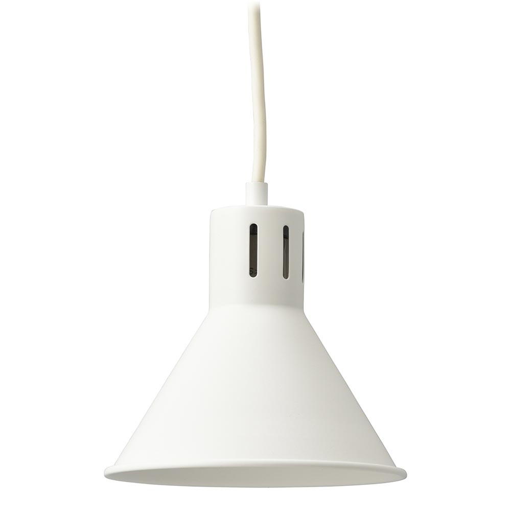 ペンダントライト 傘型セード ホワイト 電球別売 [品番]06-4173｜株式