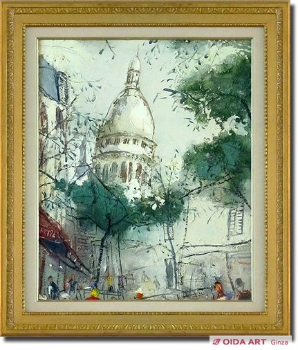 松井ヨシアキ 隅田川と桜 S20 油絵 松井ヨシアキ 隅田川と桜 S20 油絵