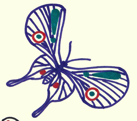 山下清 蝶 | 絵画など美術品の販売と買取 | 東京・銀座 おいだ美術