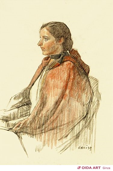 小磯良平 婦人像 | 絵画など美術品の販売と買取 | 東京・銀座 おいだ美術