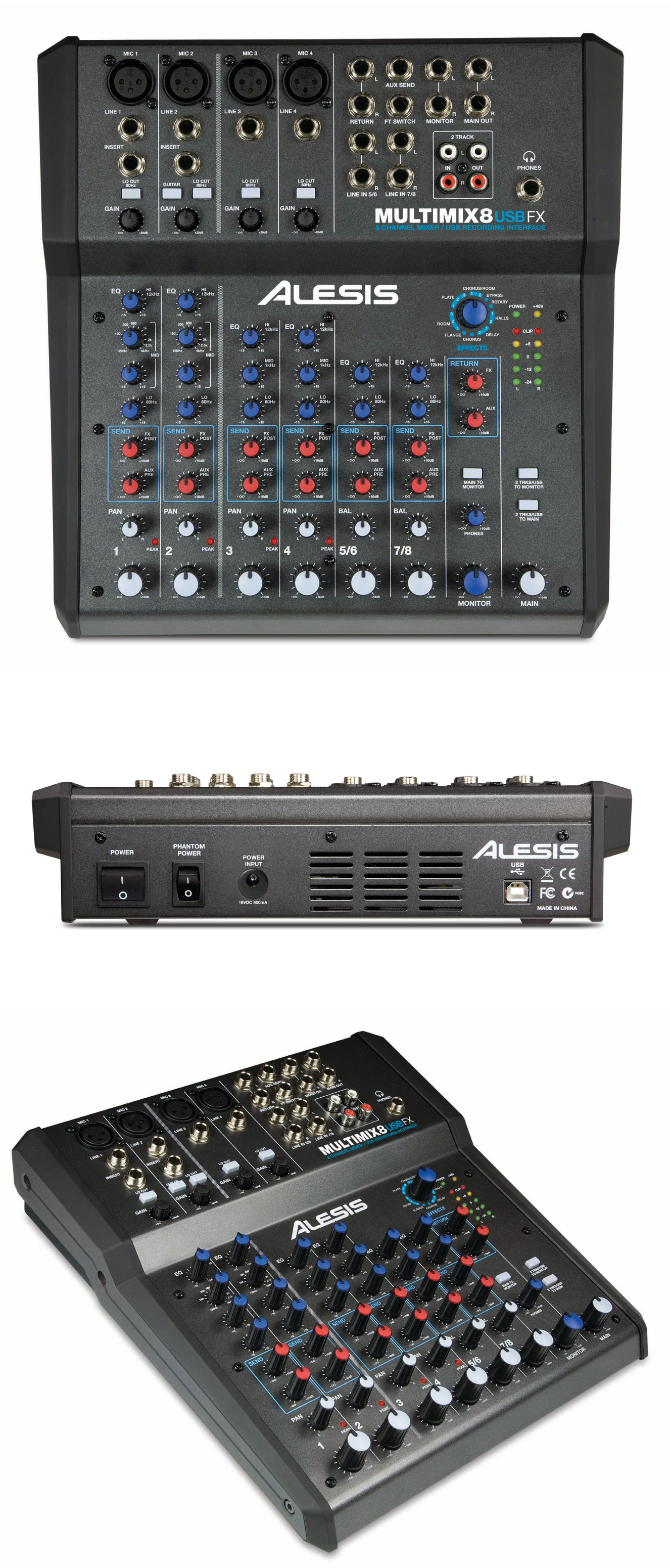 ALESIS/PAミキサー/MULTIMIX 8 USB FX -DJ機材アナログレコード専門店