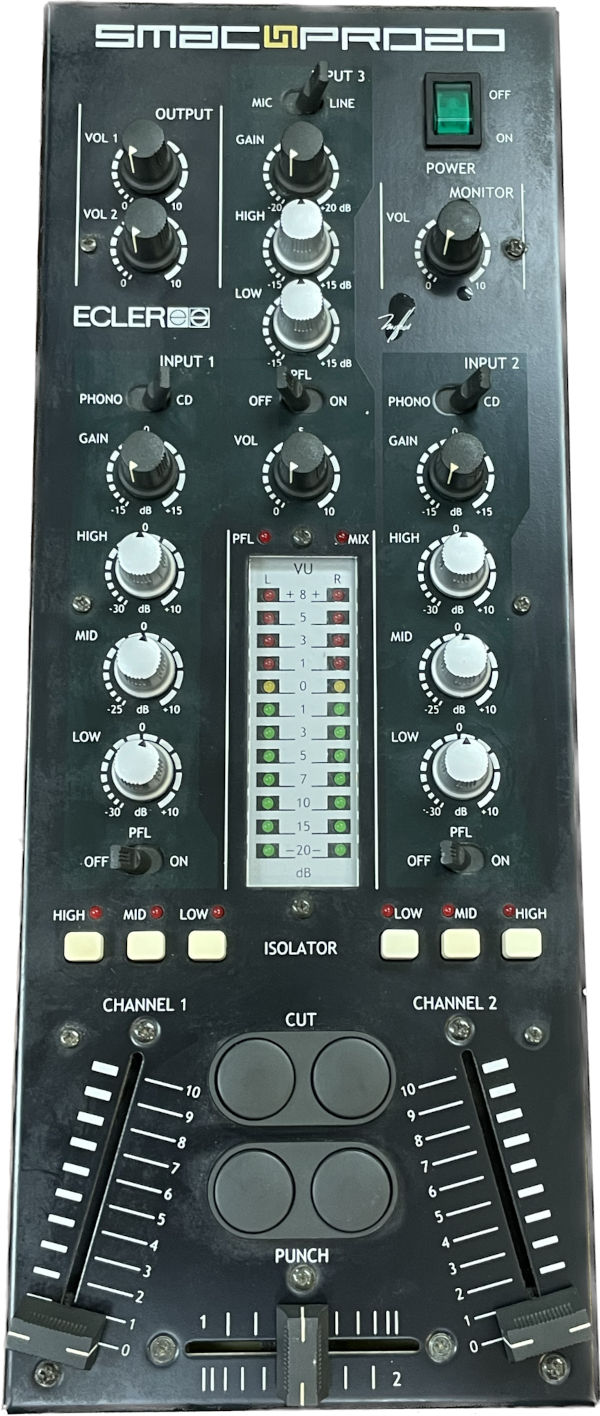 ECLERのDJミキサー、SMAC PRO20のジャンク品です。