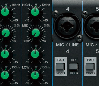 YAMAHAのオーディオインターフェース内臓ミキサーMG10XUの商品ページです。