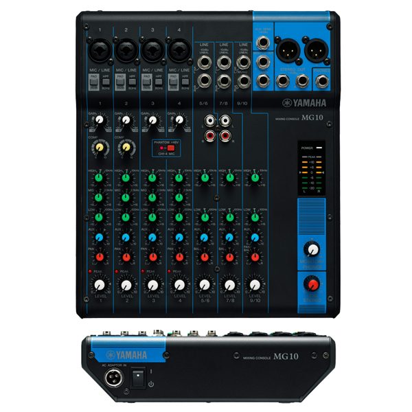 YAMAHAの卓ミキサーMG10の紹介ページです。