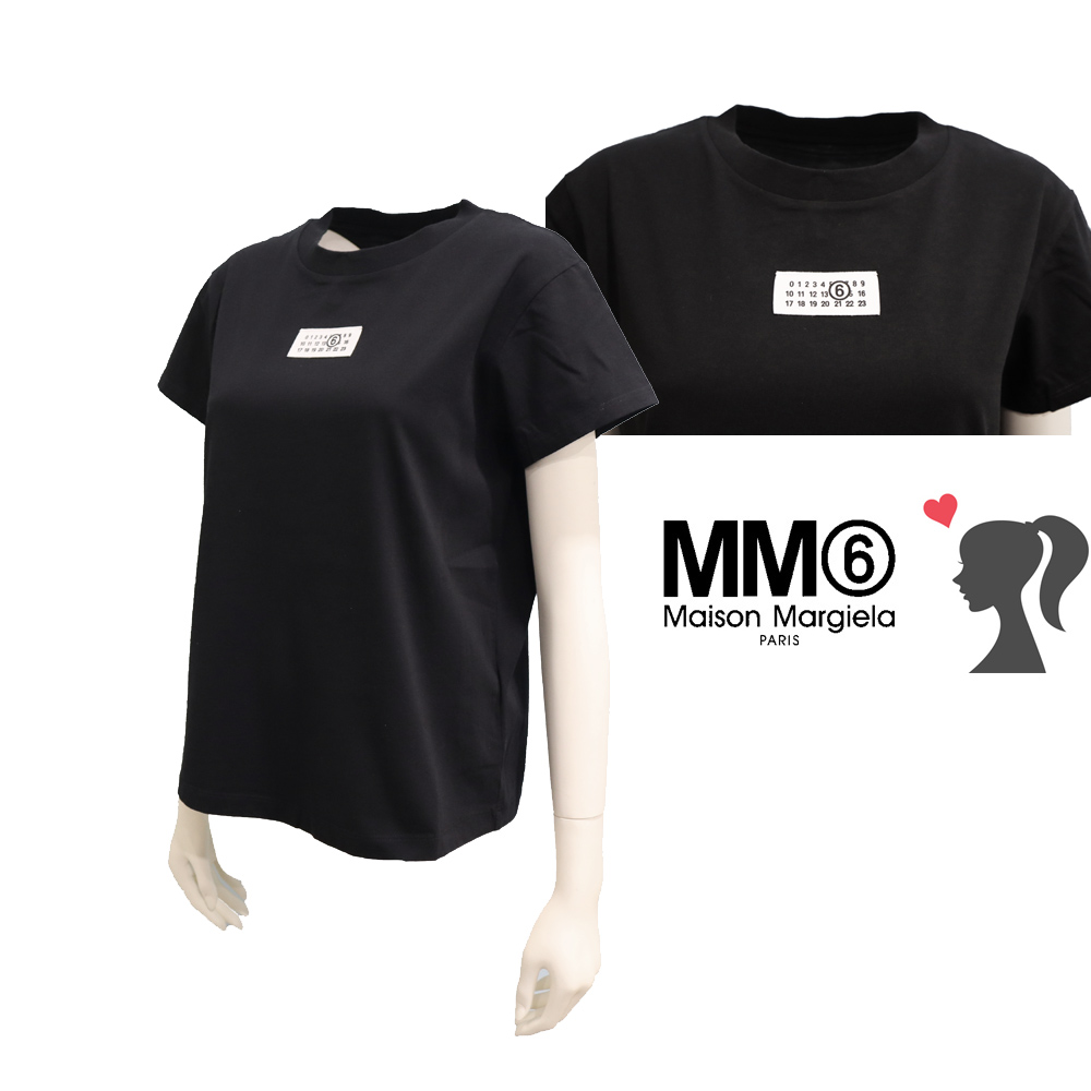 エムエムシックス レディース カレンダータグ 半袖Tシャツ