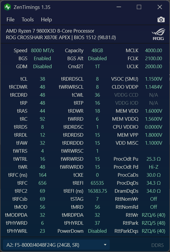 ASUS ROG CROSSHAIR X870E APEX Overclocking & Discussion Thread