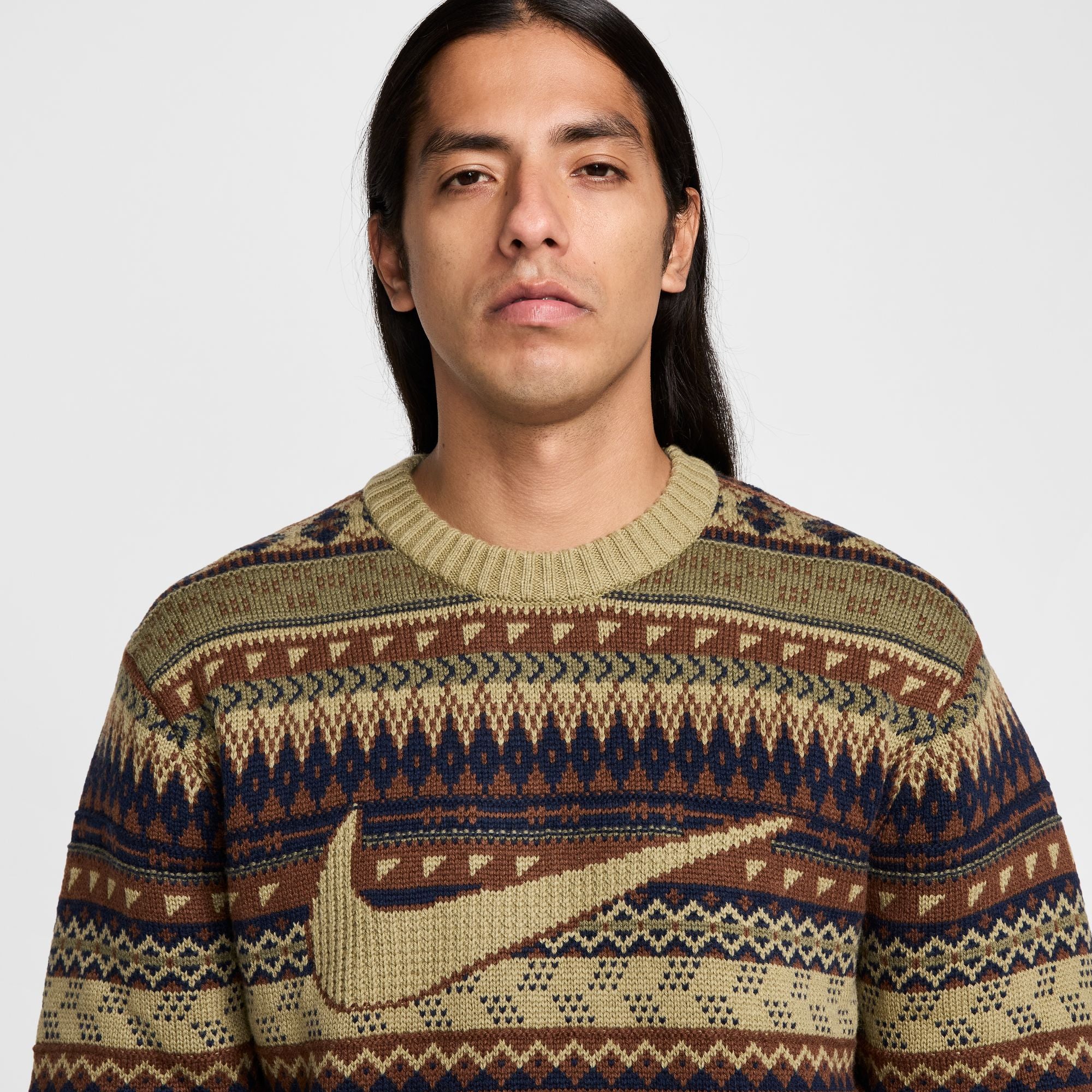 Nike Life Fair Isle Swoosh Sweater FZ0125 276 | OVERKILL
