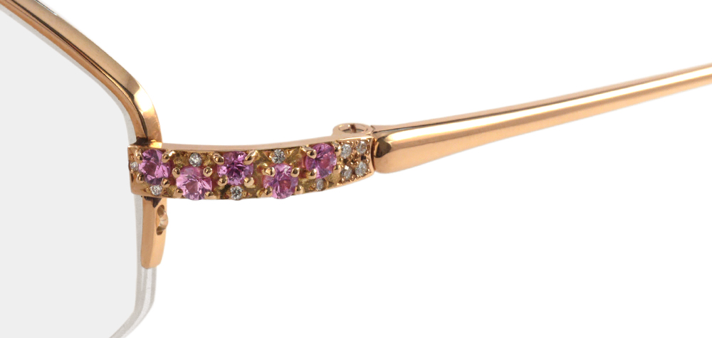 LN02KK HAN008 18金ピンクゴールド ナイロールメガネ | トリプル銀座